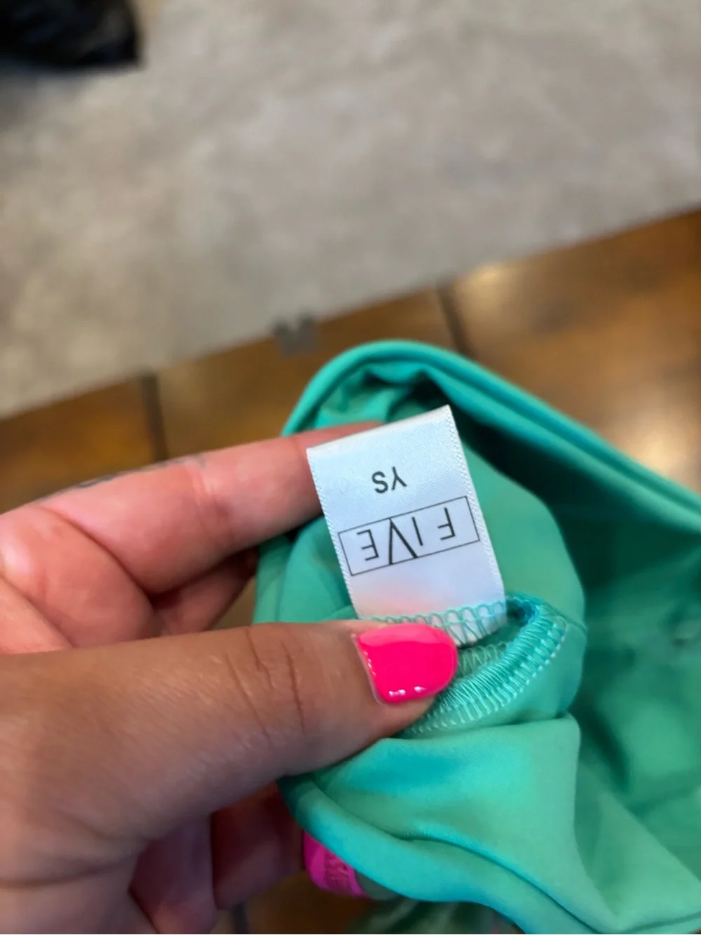 Kids Green sports bra with Pink Trim by FIVE the label NWT